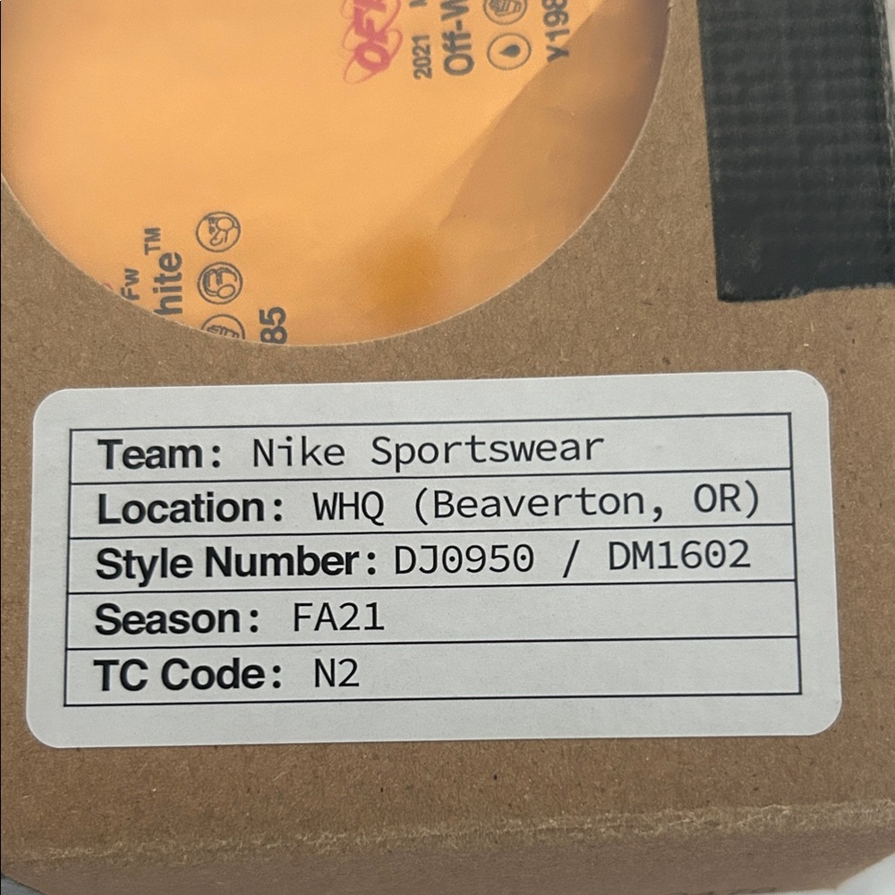 Nike Sportswear Packaging with Label